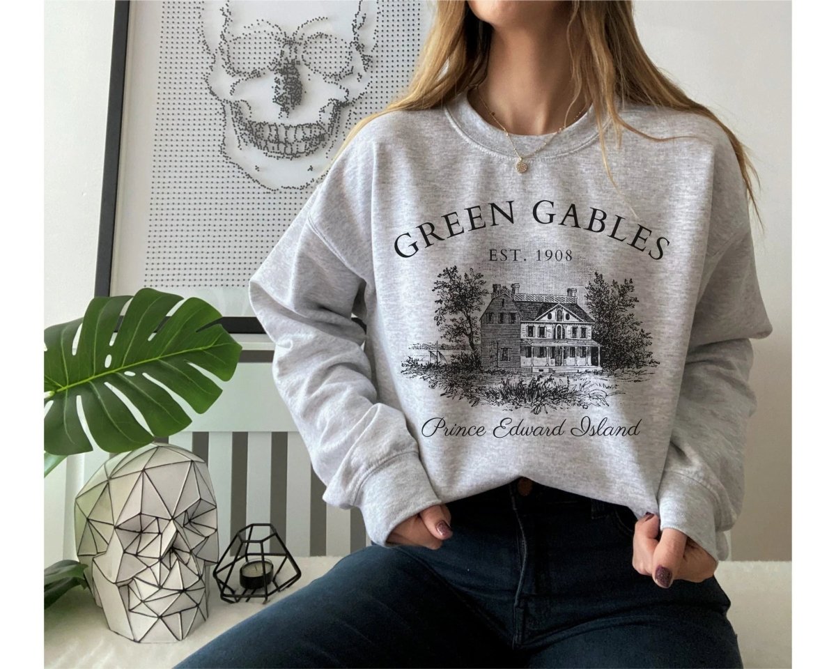 Green Gables Sweatshirt | Book Lover Cotton Blend Crewneck
