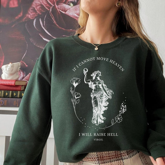 Hades and Persephone Sweatshirt | Virgil Quote Dark Academia Shirt