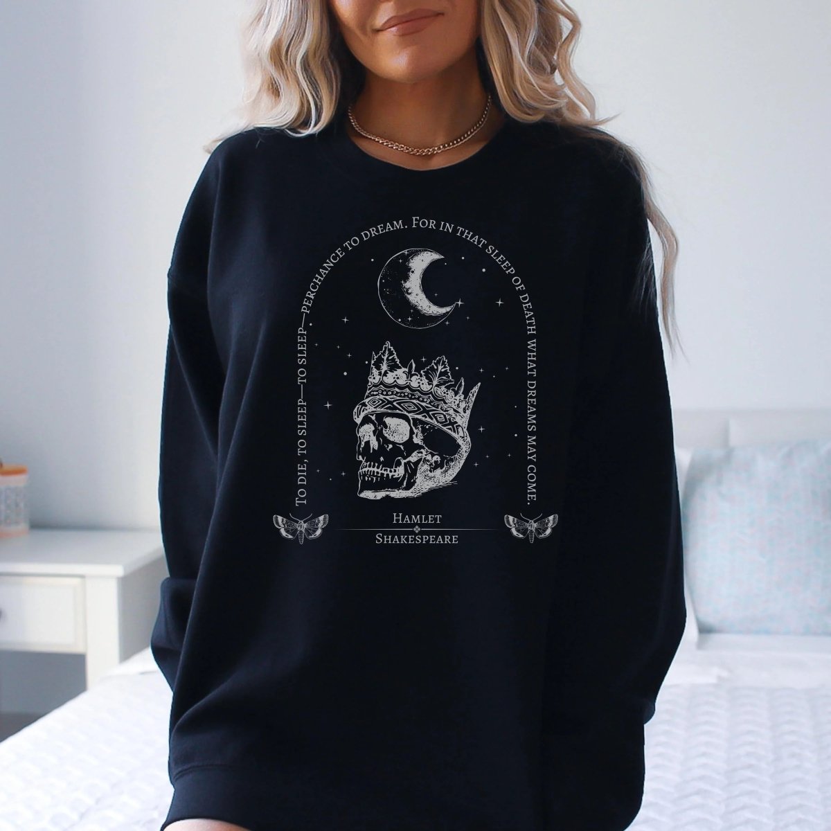 Hamlet Shakespeare Sweatshirt | Dark Academia Cotton Blend Crewneck