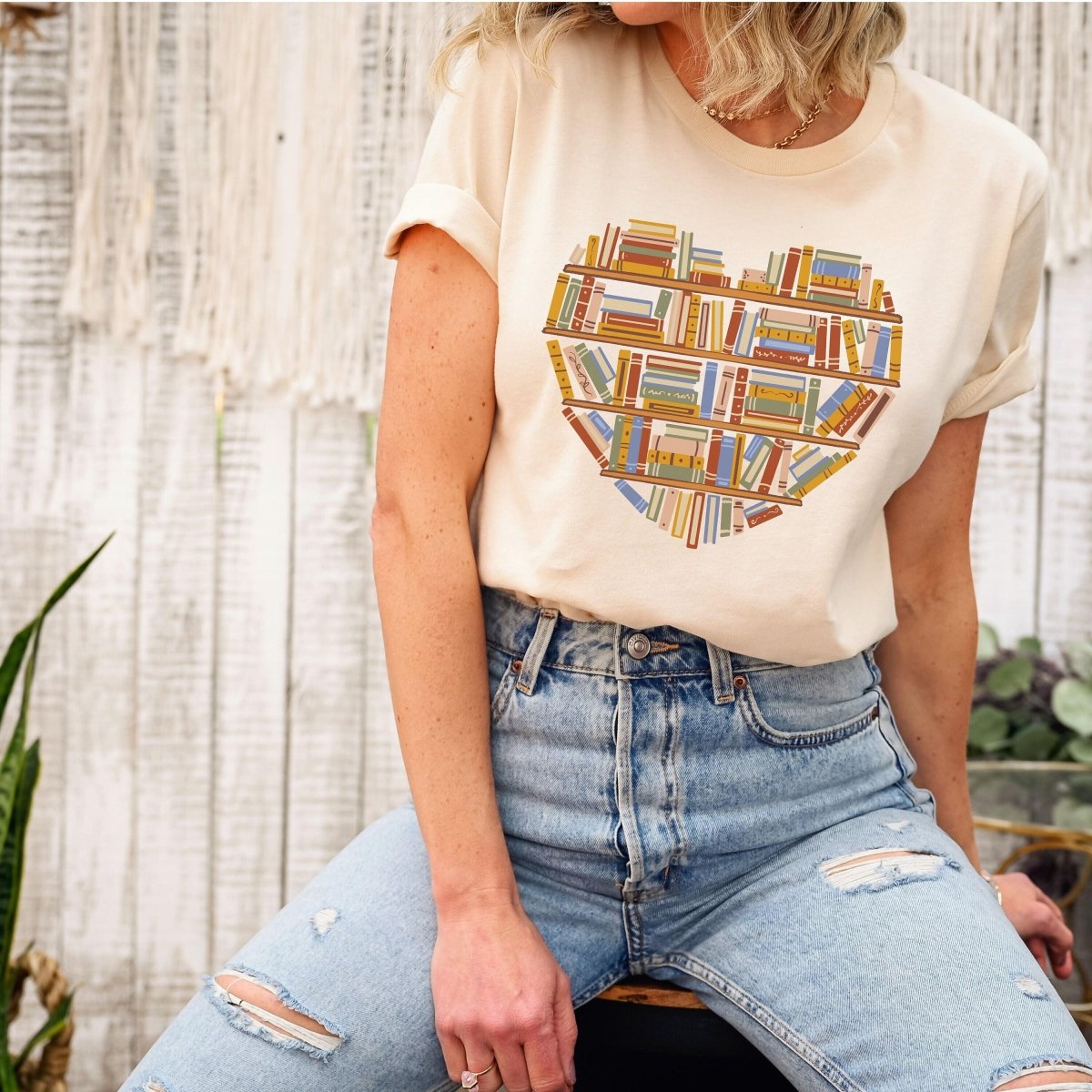 Heart Book Lover Tshirt