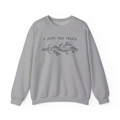 I Am No Man Quote Sweatshirt | Fantasy Cotton Blend Crewneck