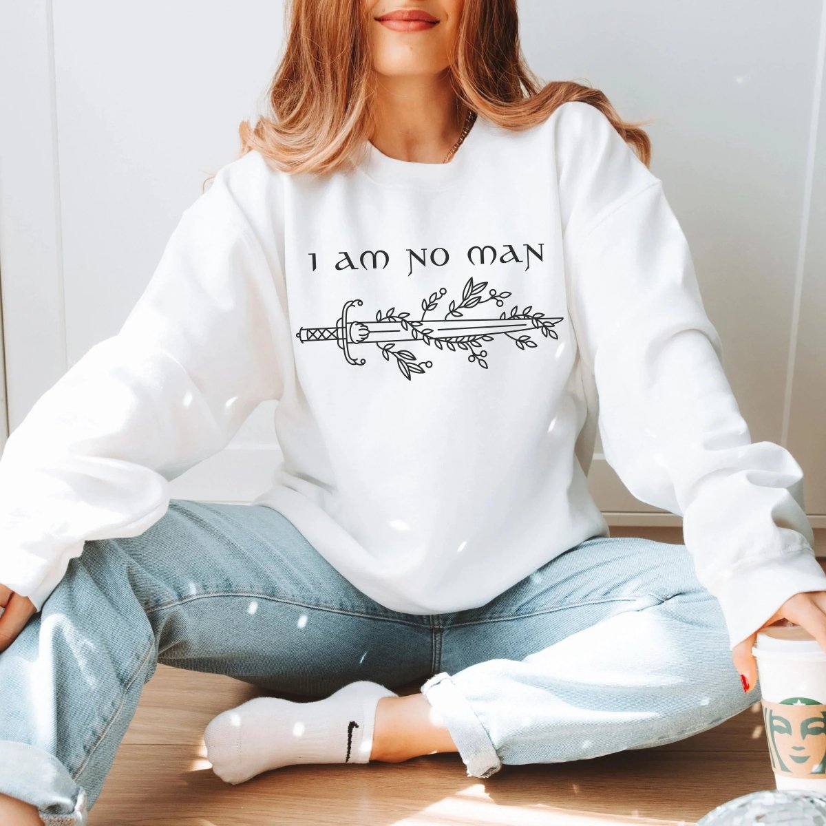 I Am No Man Sweatshirt | Fantasy Cotton Blend Crewneck