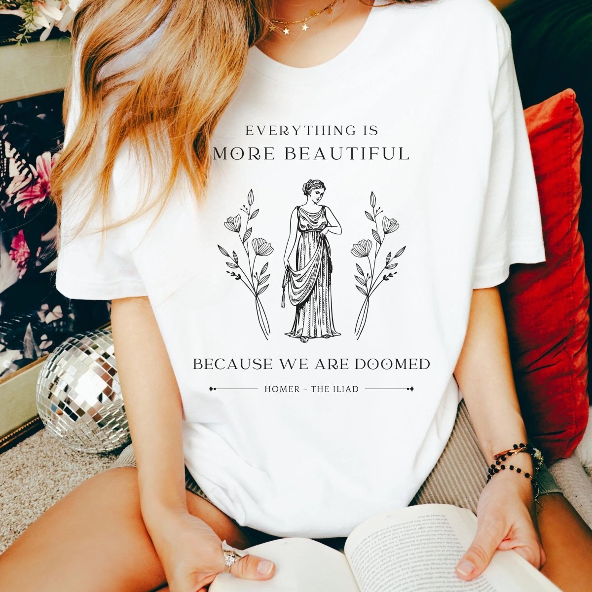 Iliad Quote Shirt | Dark Academia Soft 100% Cotton Tee