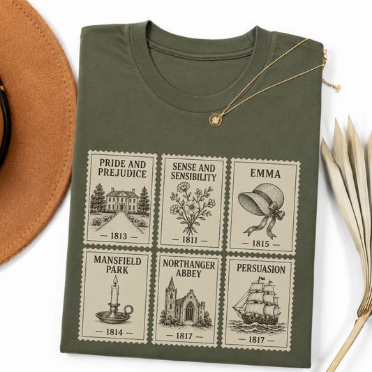 Jane Austen Stamps Tshirt