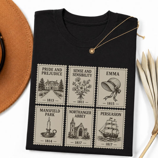 Jane Austen Stamps Tshirt