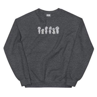 Japanese Tree Spirit Sweatshirt | Embroidered Cotton Blend Crewneck