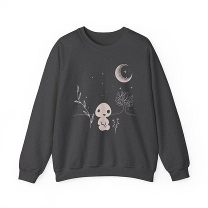 Japanese Tree Spirit Sweatshirt | Nature Spirit Cotton Blend Crewneck