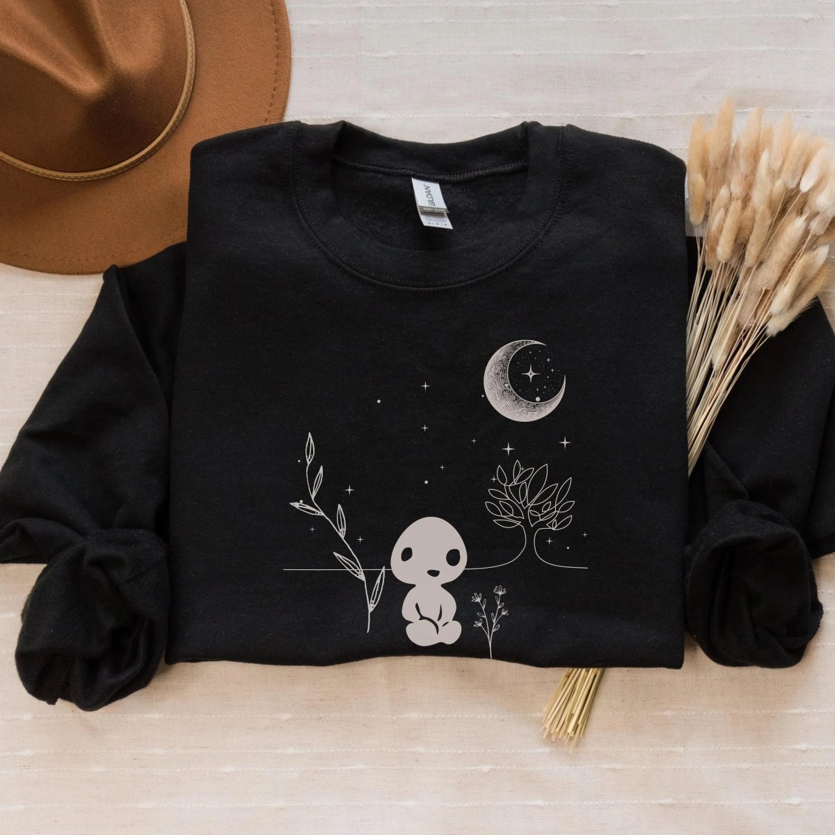 Japanese Tree Spirit Sweatshirt | Nature Spirit Cotton Blend Crewneck