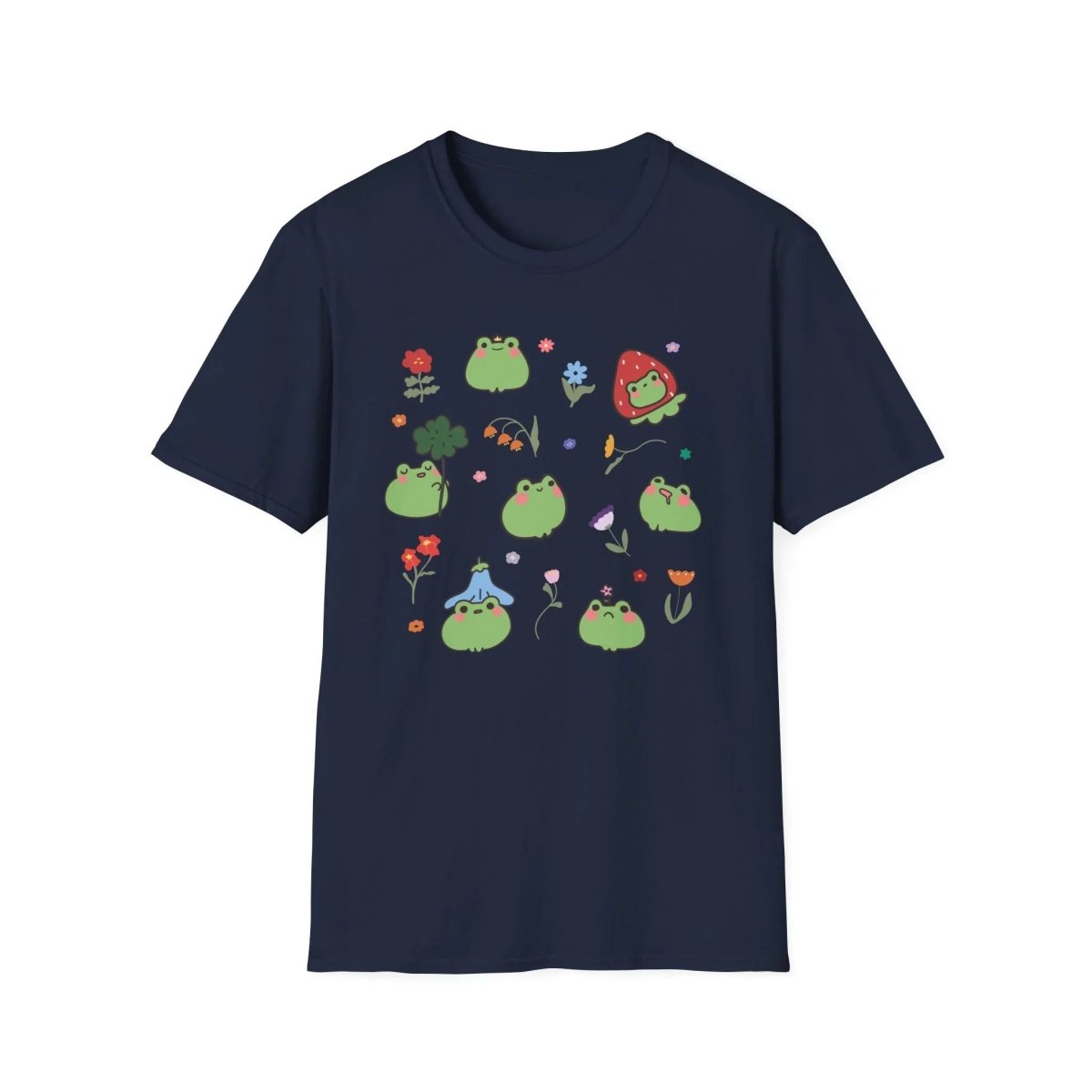 Kawaii Anime Frog Shirt | Cute Cottagecore Soft 100% Cotton Tee