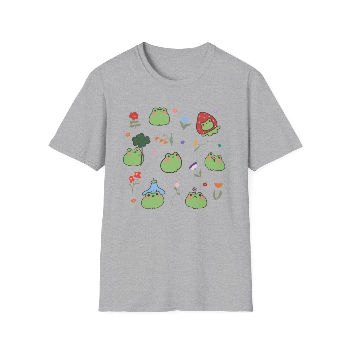 Kawaii Anime Frog Shirt | Cute Cottagecore Soft 100% Cotton Tee