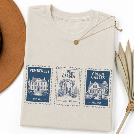 Literary Places Stamps Tee