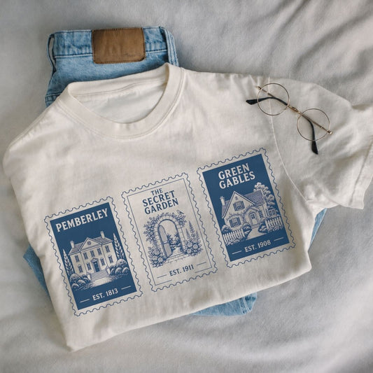 Literary Places Stamps Tee
