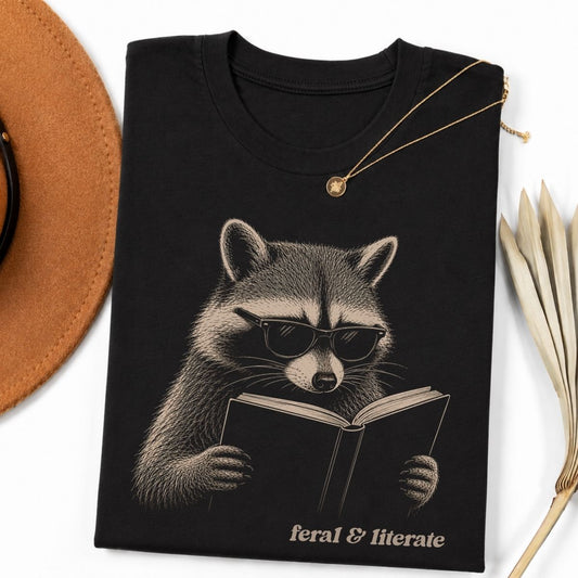 Literate Raccoon Tee