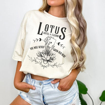 Lotus Hotel and Casino Shirt | Fantasy Soft 100% Cotton Tee