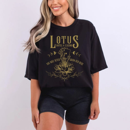 Lotus Hotel and Casino Shirt | Fantasy Soft 100% Cotton Tee