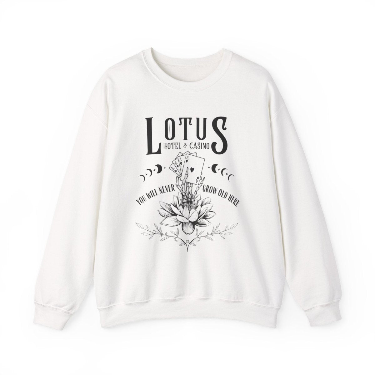 Lotus Hotel and Casino Sweatshirt | Fantasy Cotton Blend Crewneck