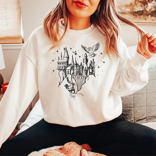 Magic Castle Sweatshirt | Fantasy Cotton Blend Crewneck