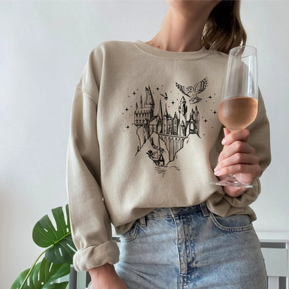 Magic Castle Sweatshirt | Fantasy Cotton Blend Crewneck