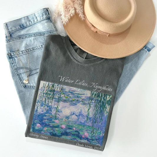 Monet Water Lilies Shirt | Painting Comfort Colors® 100% Cotton Tee