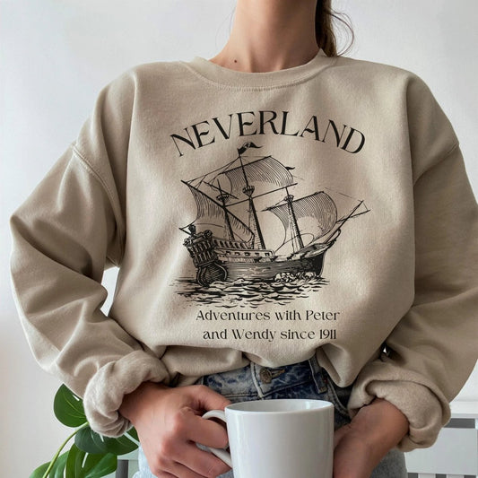 Neverland Sweatshirt | Book Lover Cotton Blend Crewneck