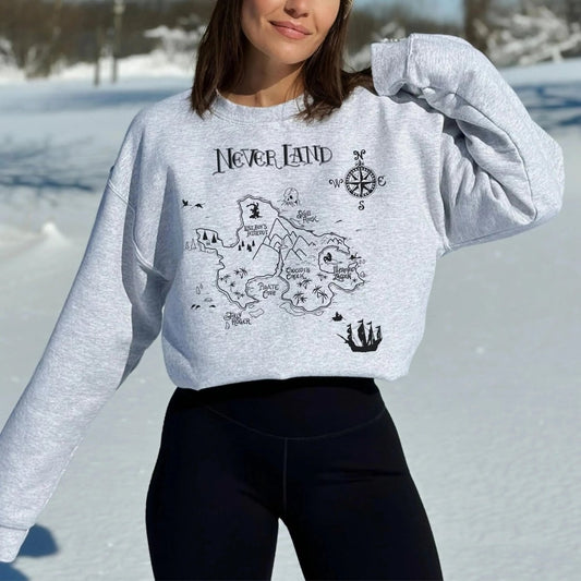 Neverland Sweatshirt | Book Lover Cotton Blend Crewneck