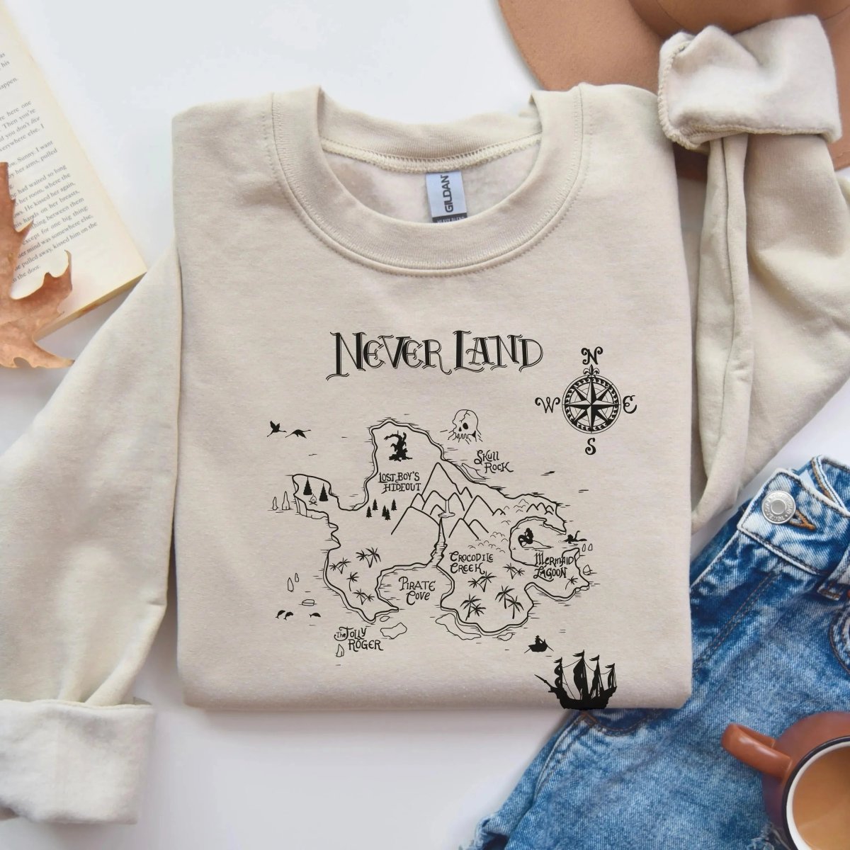 Neverland Sweatshirt | Book Lover Cotton Blend Crewneck
