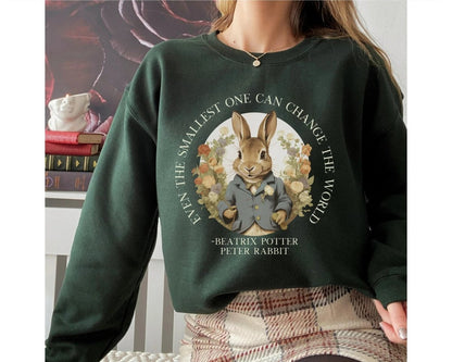 Peter Rabbit Sweatshirt | Book Lover Cotton Blend Crewneck