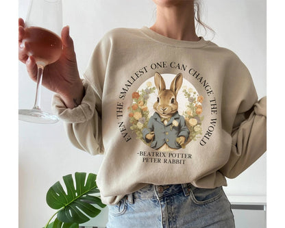 Peter Rabbit Sweatshirt | Book Lover Cotton Blend Crewneck