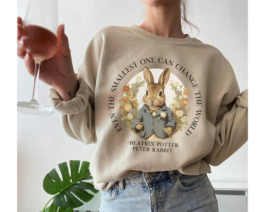 Peter Rabbit Sweatshirt | Book Lover Cotton Blend Crewneck