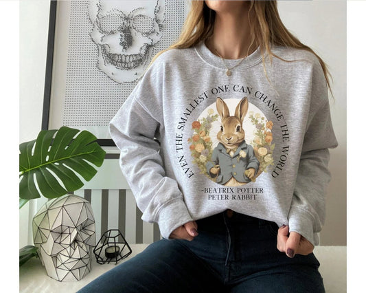 Peter Rabbit Sweatshirt | Book Lover Cotton Blend Crewneck
