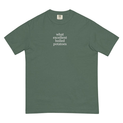 Pride and Prejudice Boiled Potatoes Shirt | Embroidered Cotton Tee