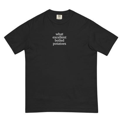 Pride and Prejudice Boiled Potatoes Shirt | Embroidered Cotton Tee