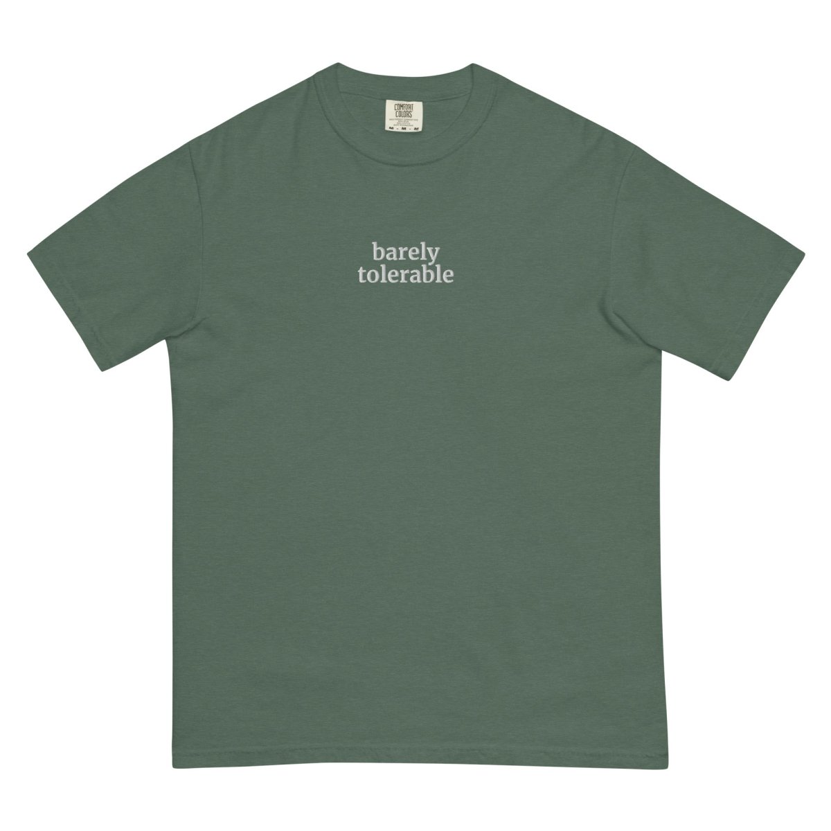 Pride and Prejudice Embroidered Shirt | Barely Tolerable Cotton Tee