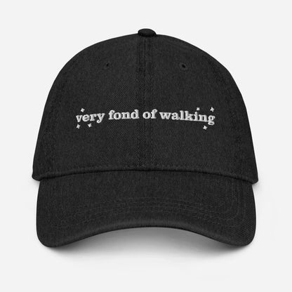 Pride and Prejudice Fond of Walking Hat | Embroidered Denim Cap
