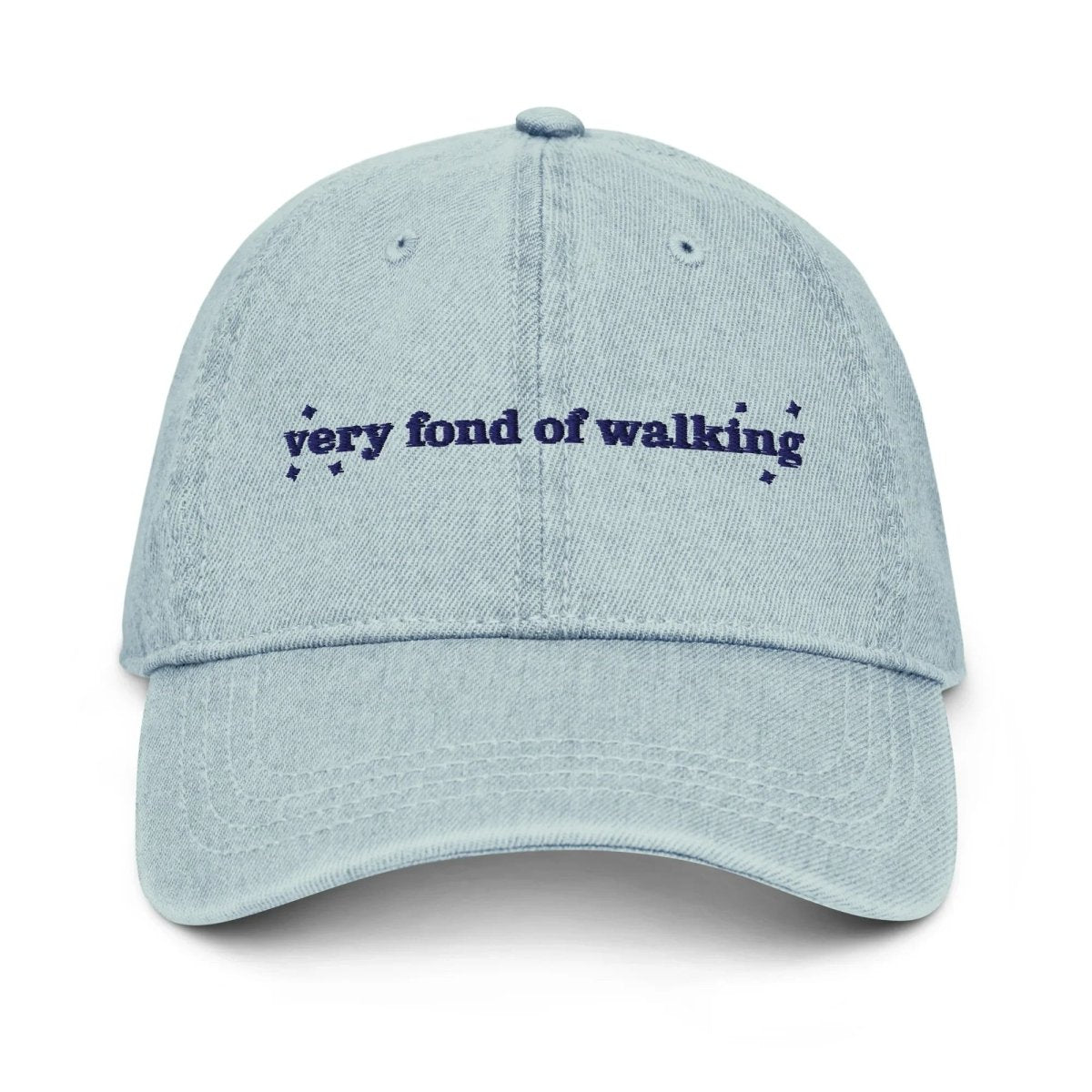 Pride and Prejudice Fond of Walking Hat | Embroidered Denim Cap
