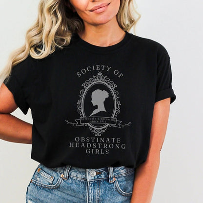 Pride and Prejudice Shirt | Obstinate Headstrong Girl Cotton Tee