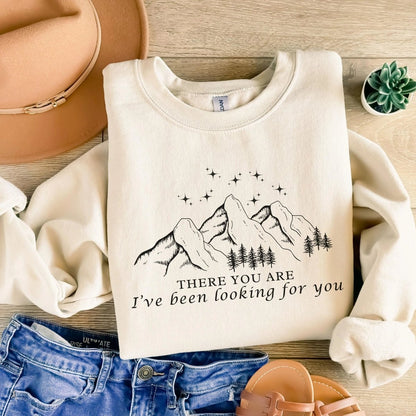 Romantasy There You Are Sweatshirt | Book Lover Cotton Blend Crewneck