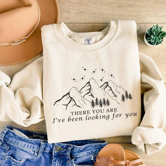 Romantasy There You Are Sweatshirt | Book Lover Cotton Blend Crewneck