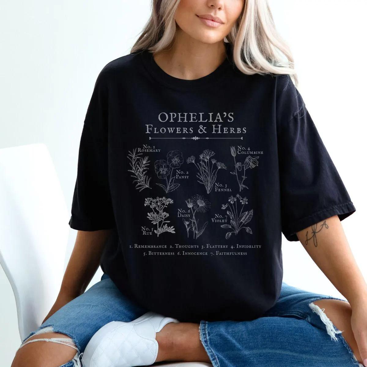 Shakespeare Ophelia Shirt | Hamlet Comfort Colors® 100% Cotton Tee