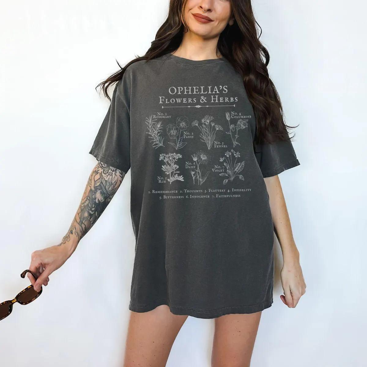 Shakespeare Ophelia Shirt | Hamlet Comfort Colors® 100% Cotton Tee