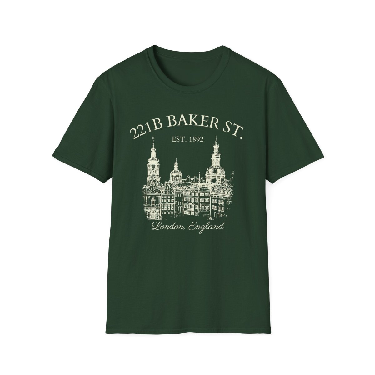 Sherlock Holmes Shirt | 221B Baker St Soft 100% Cotton Tee