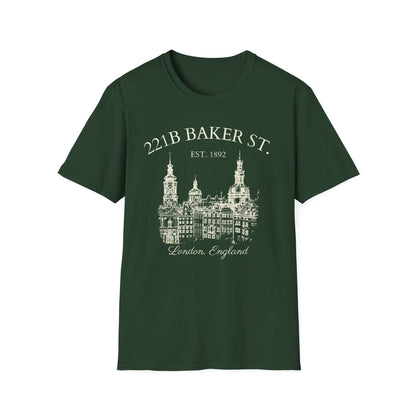 Sherlock Holmes Shirt | 221B Baker St Soft 100% Cotton Tee