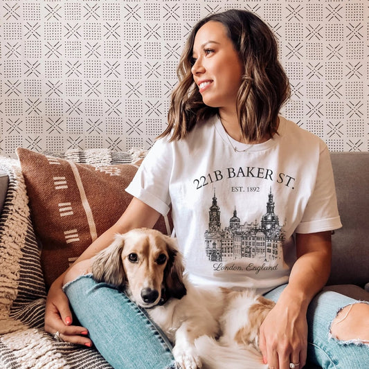Sherlock Holmes Shirt | 221B Baker St Soft 100% Cotton Tee