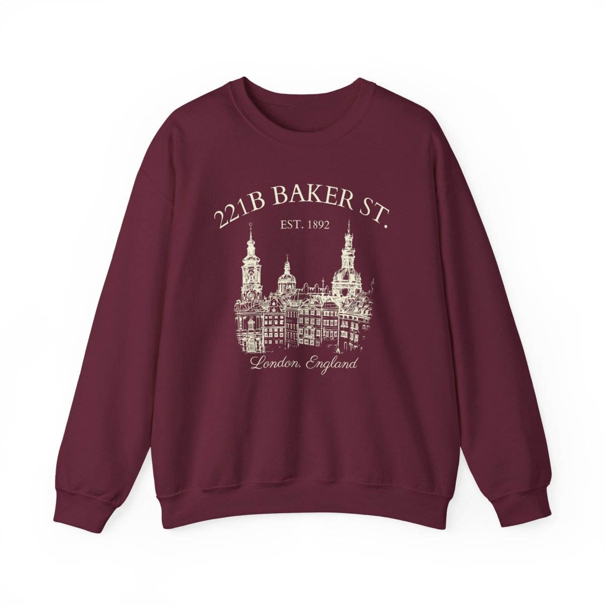 Sherlock Holmes Sweatshirt | 221B Baker St Cotton Blend Crewneck