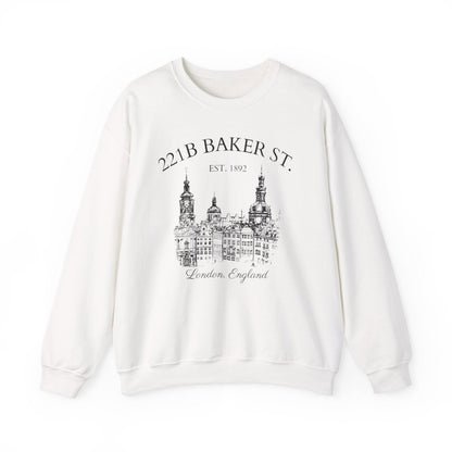 Sherlock Holmes Sweatshirt | 221B Baker St Cotton Blend Crewneck