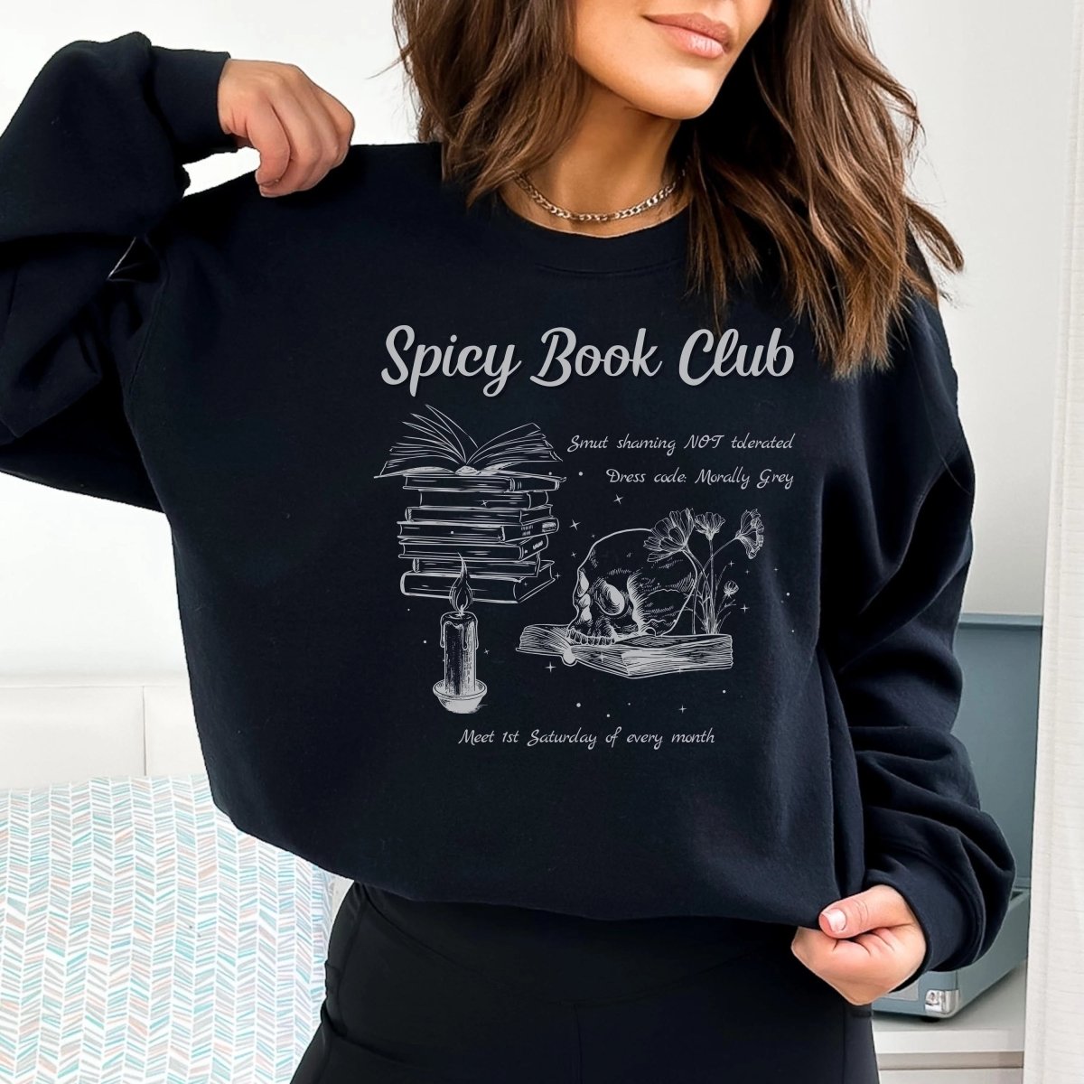 Spicy Book Club Sweatshirt | Smut Book Lover Cotton Blend Crewneck