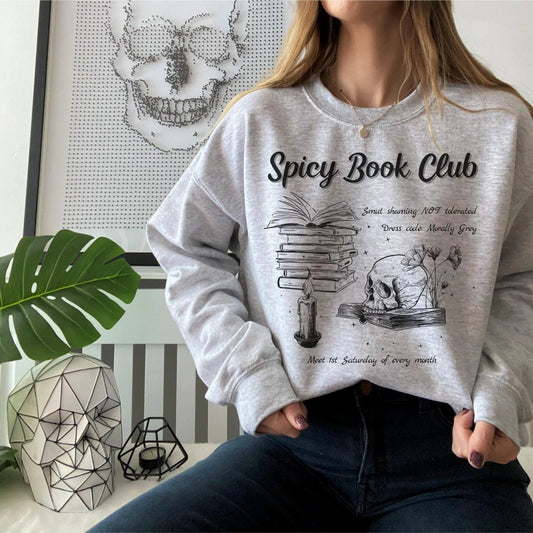 Spicy Book Club Sweatshirt | Smut Book Lover Cotton Blend Crewneck