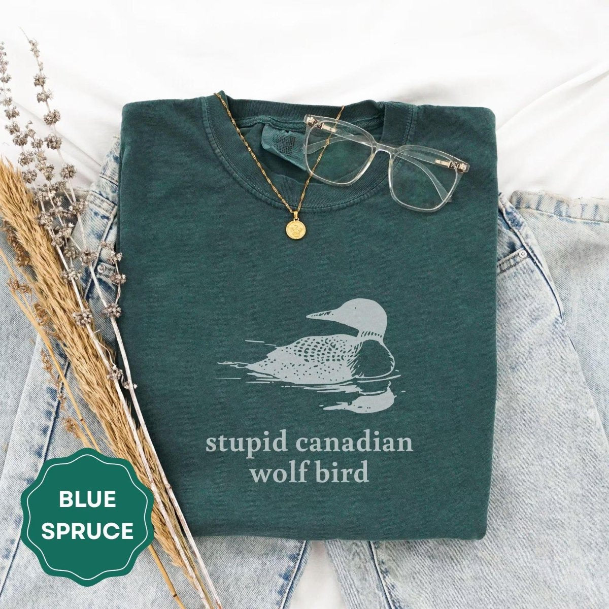 Stupid Canadian Wolf Bird Shirt