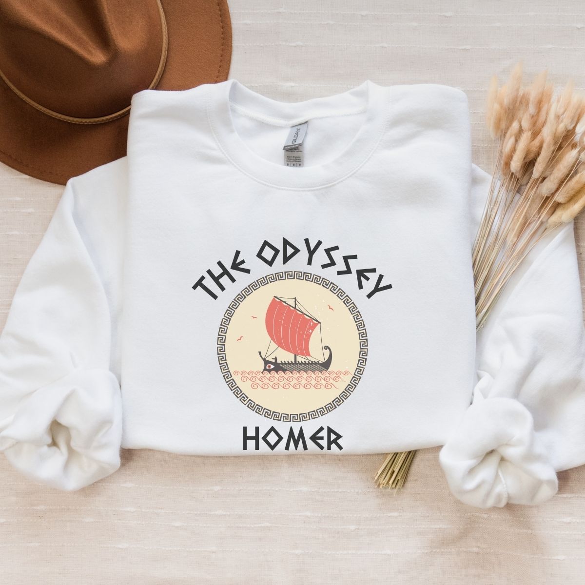 The Odyssey Homer Sweatshirt | Greek Myth Cotton Blend Crewneck
