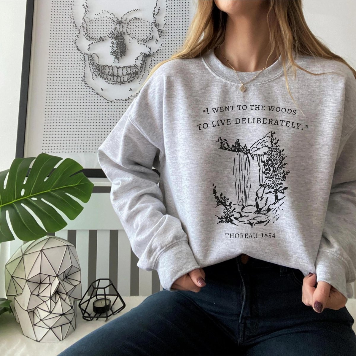 Thoreau Nature Quote Sweatshirt